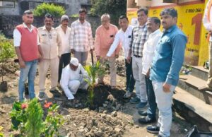 राजूर बस स्थानक: वृक्षारोपण व स्वच्छता