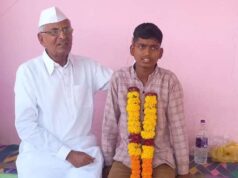 एस.एस.सी. परीक्षेत ३५ % गुण मिळालेल्या सुशांतला सामाजिक कार्यकर्ते विनायकराव पाटलांनी घेतले दत्तक