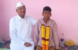 एस.एस.सी. परीक्षेत ३५ % गुण मिळालेल्या सुशांतला सामाजिक कार्यकर्ते विनायकराव पाटलांनी घेतले दत्तक